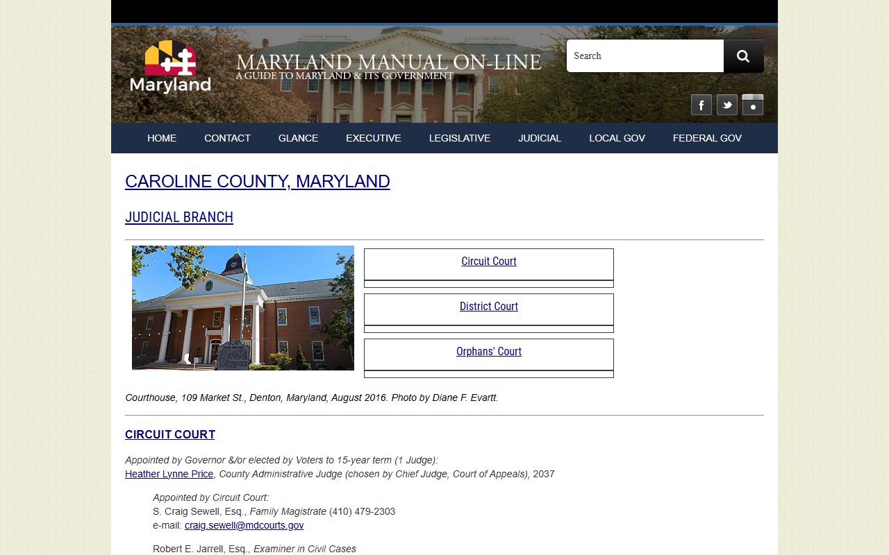 Maryland State Archives Caroline County records page dating back to 1774