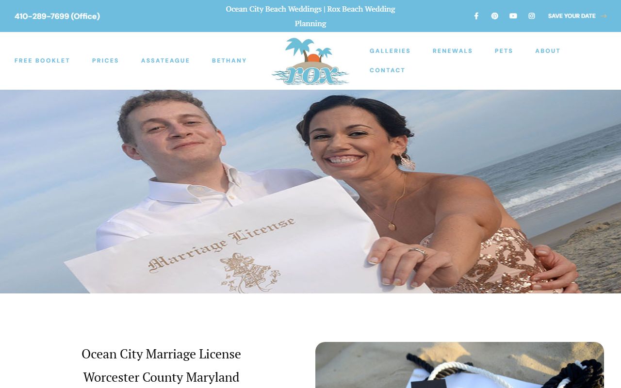 Ocean City Beach Wedding guide to getting a Worcester County marriage license for Ocean City ceremonies